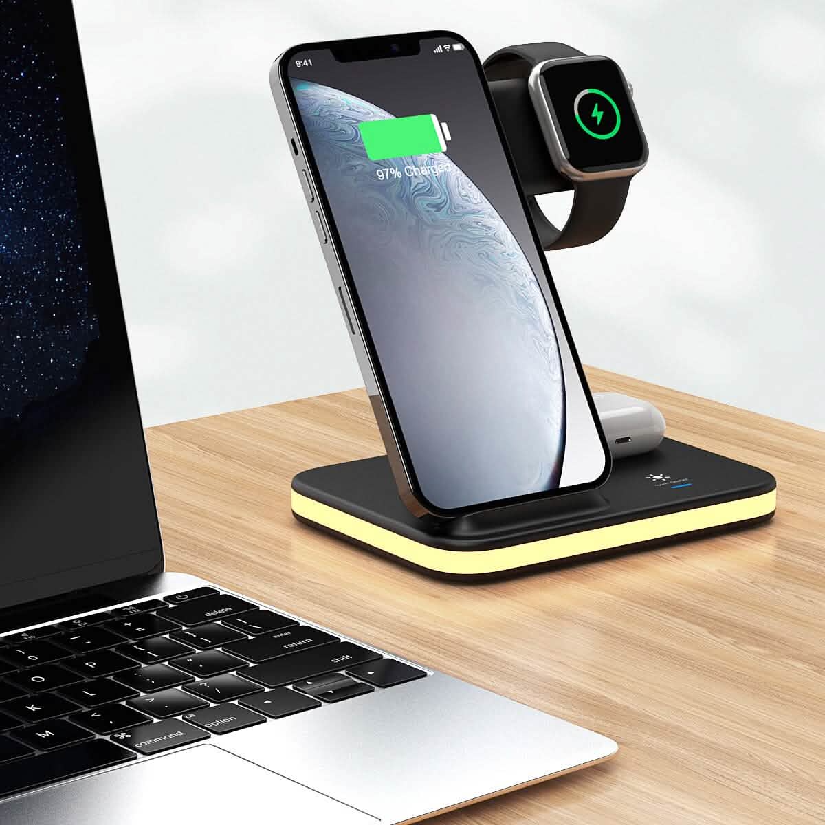 4-in-1 Wireless Charging Stand with Night Light DailySale