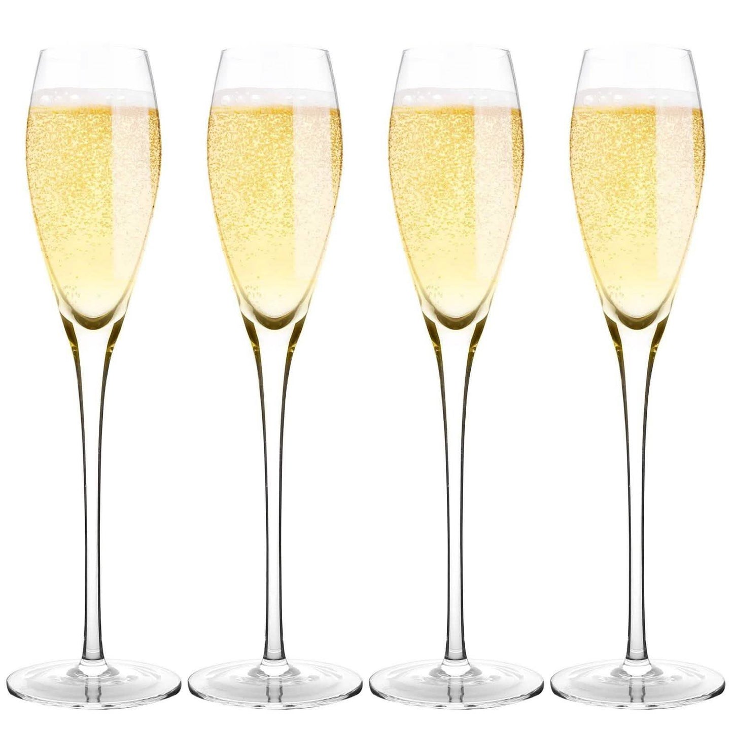 4-Pack: Bella Vino Standard Hand Blown Crystal Red/White Wine Glasses DailySale
