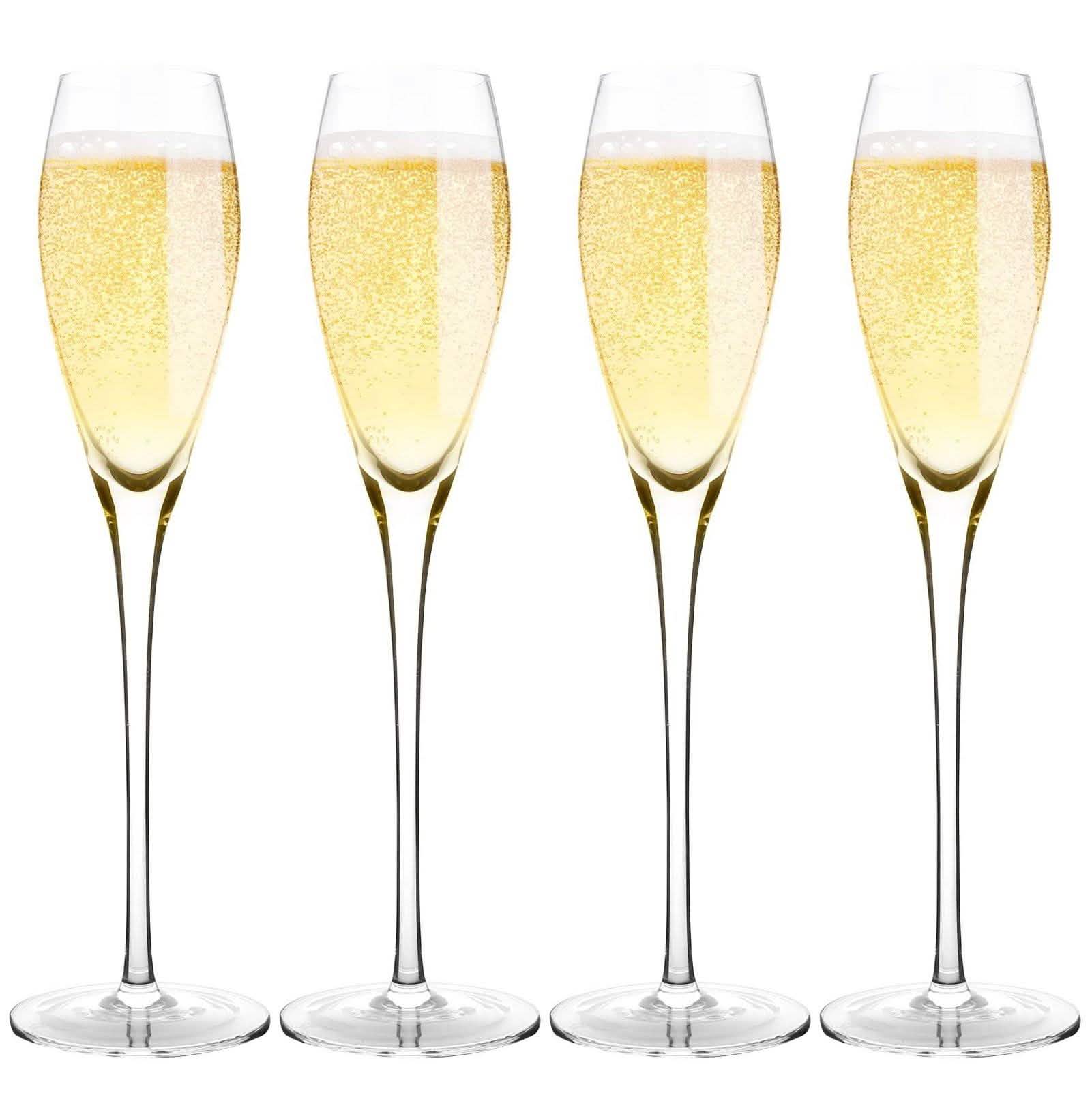4-Pack: Bella Vino Standard Hand Blown Crystal Red/White Wine Glasses DailySale