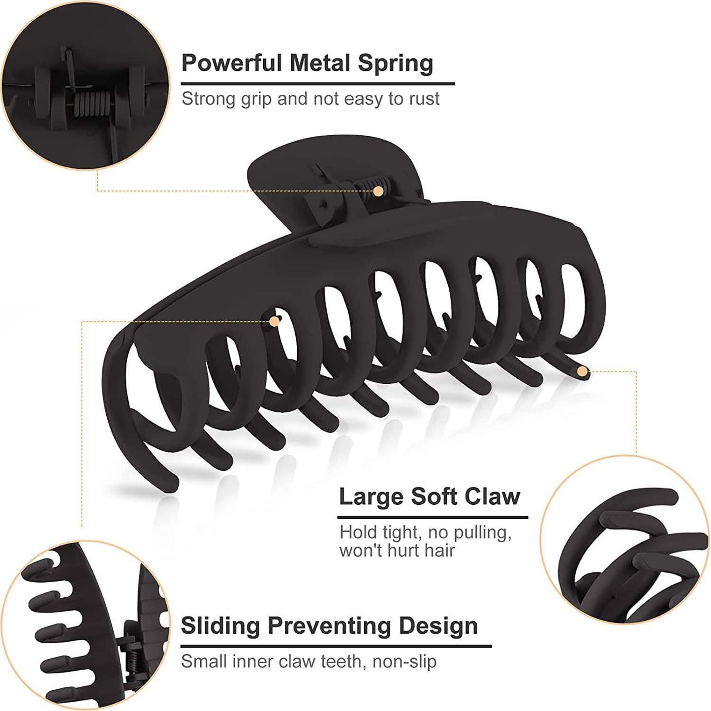 4-Pack: Big Hair Claw Clips DailySale