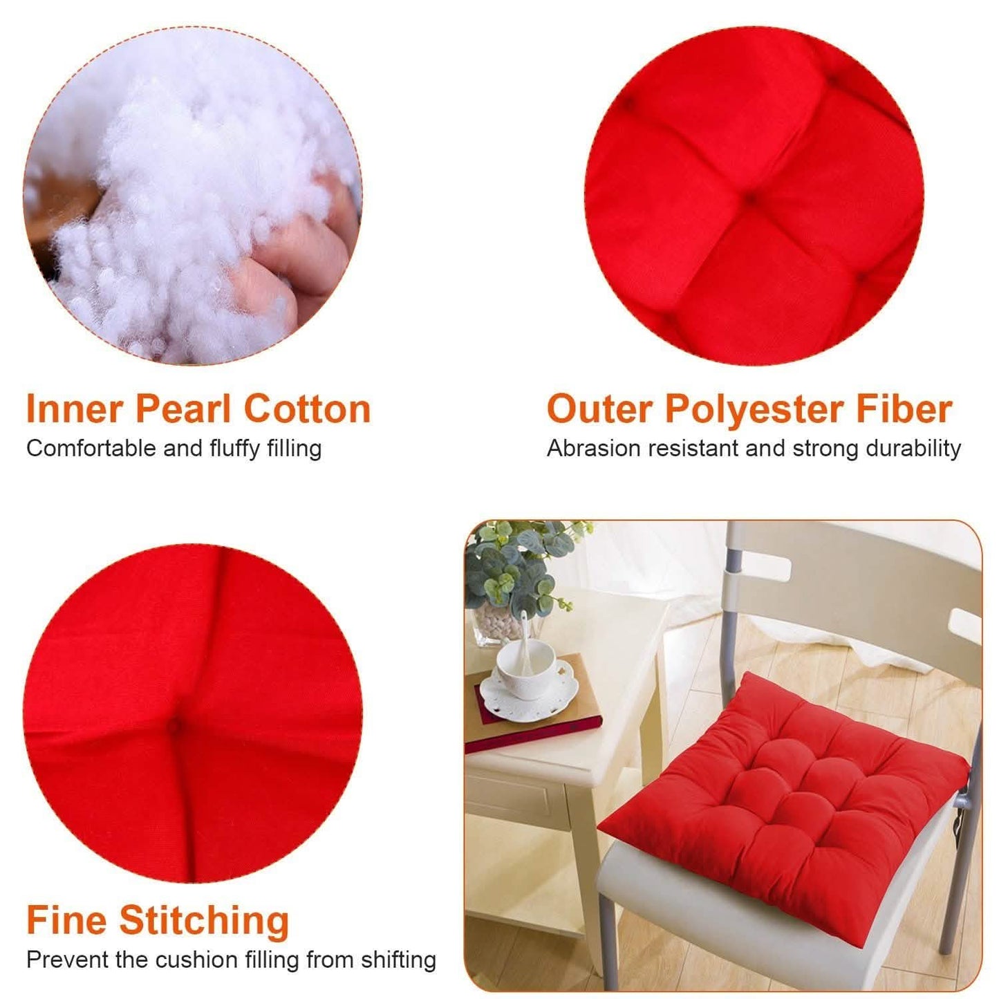 4-Pack: Chair Cushion Pads Pillow DailySale