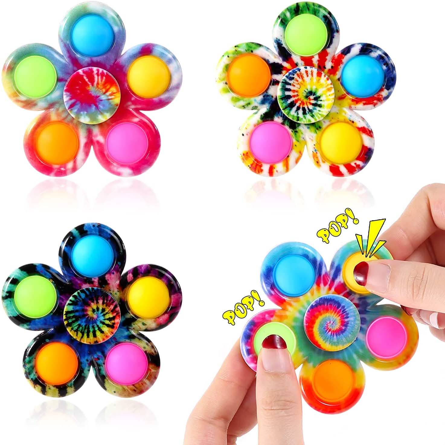 4-Pack: Effacera Pop Fidget Spinner Toys DailySale
