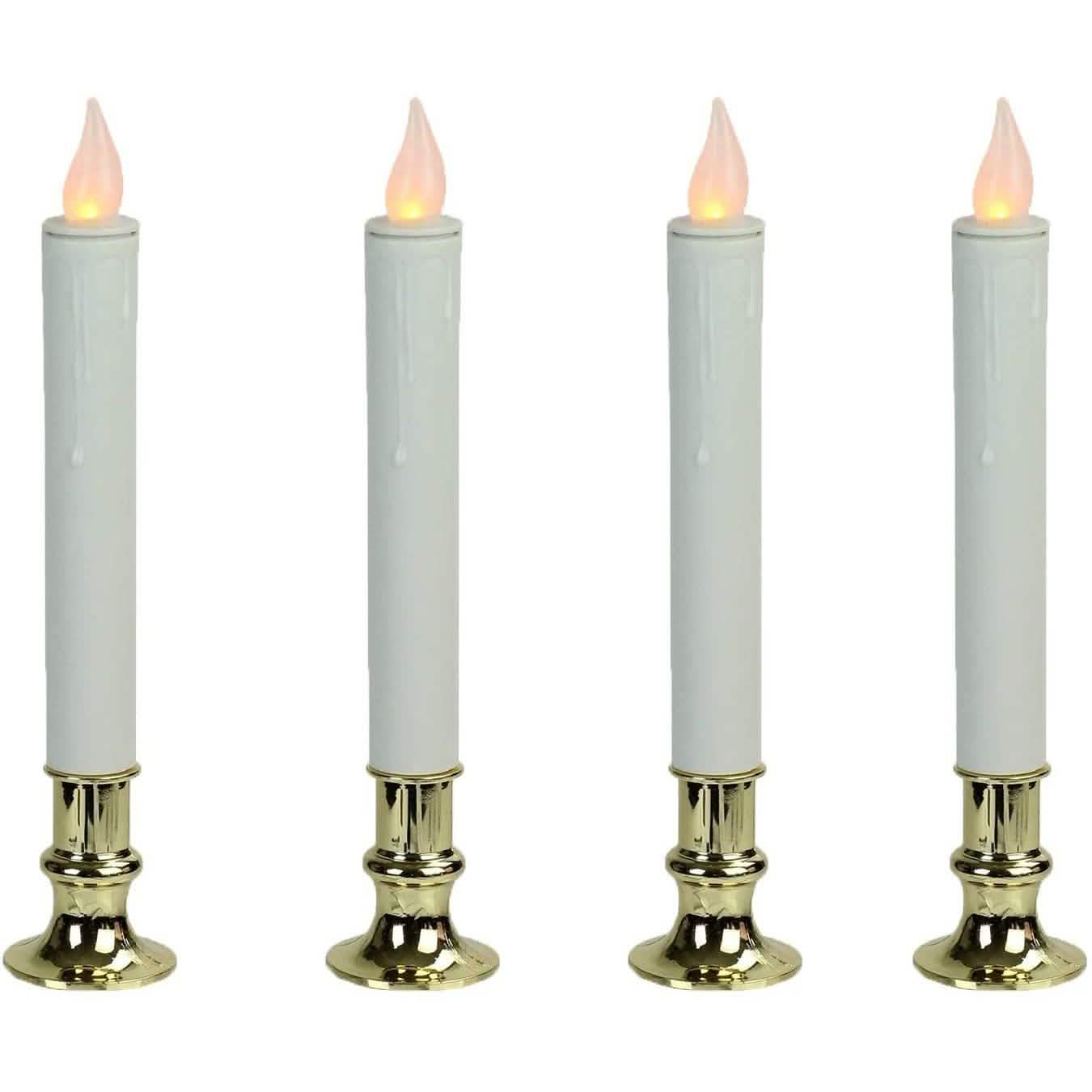 4-Pack: Elegant Glow Candle 9” Flameless Battery Taper DailySale