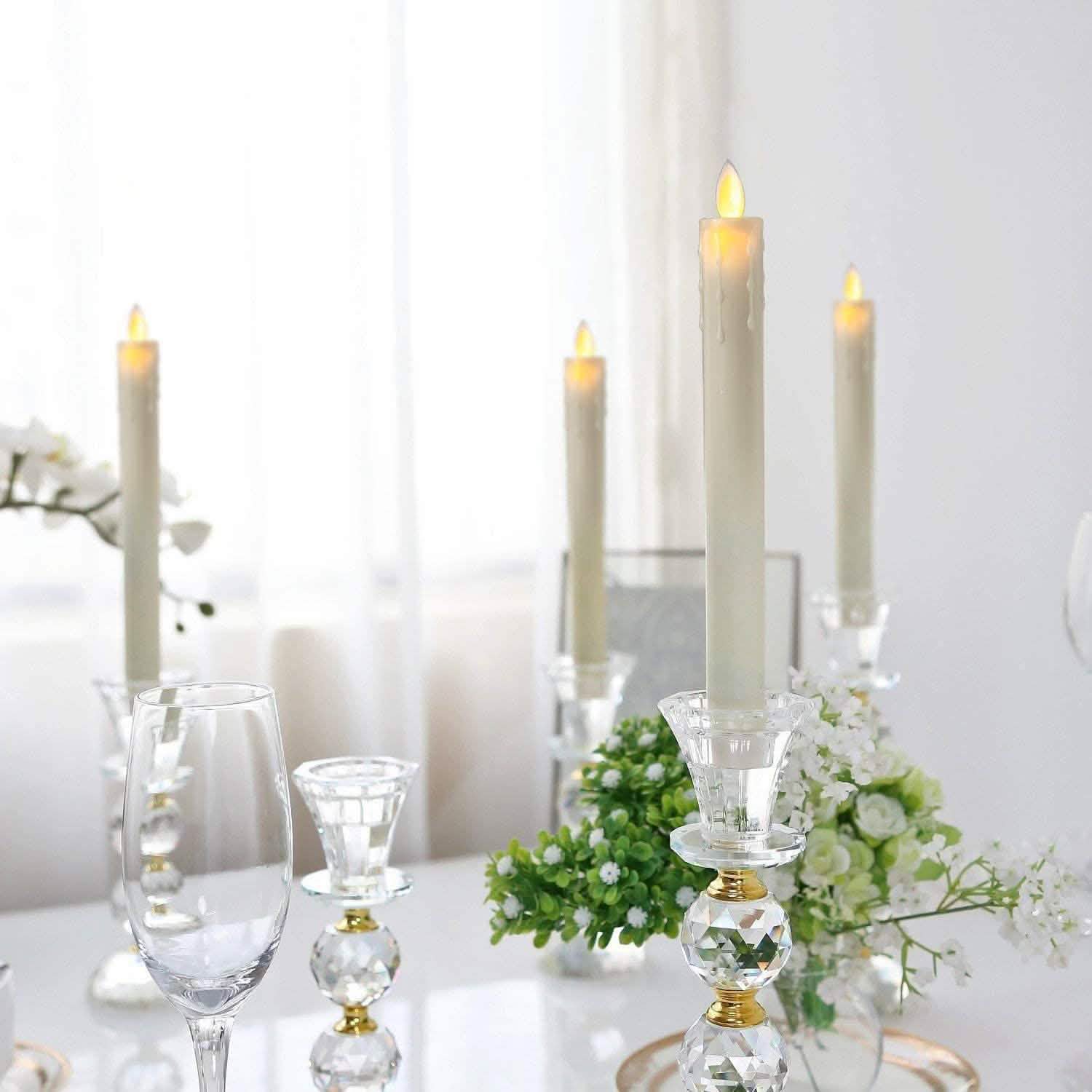 4-Pack: Elegant Glow Candle 9” Flameless Battery Taper DailySale