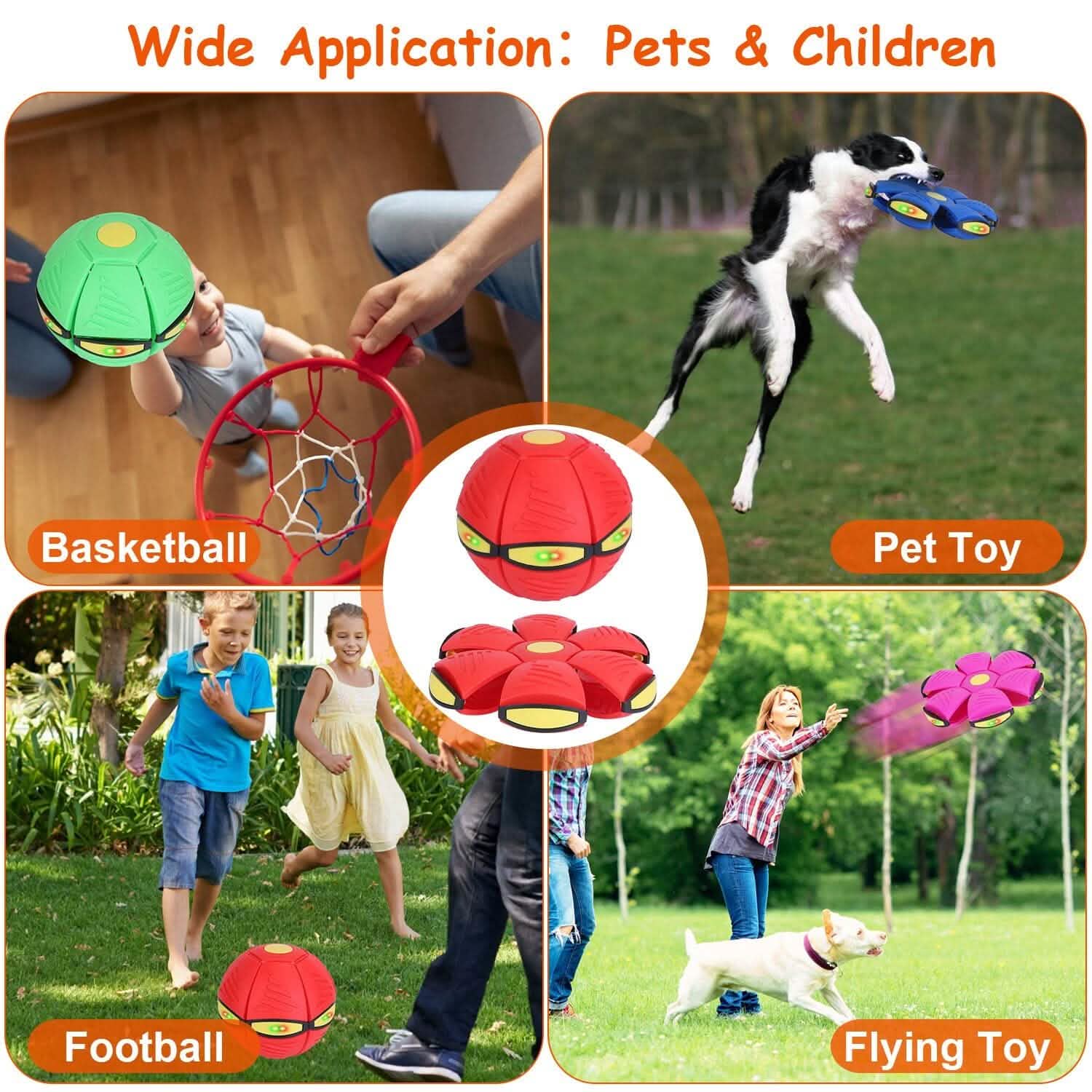 4-Pack: Flying Saucer Ball with LED Lights DailySale