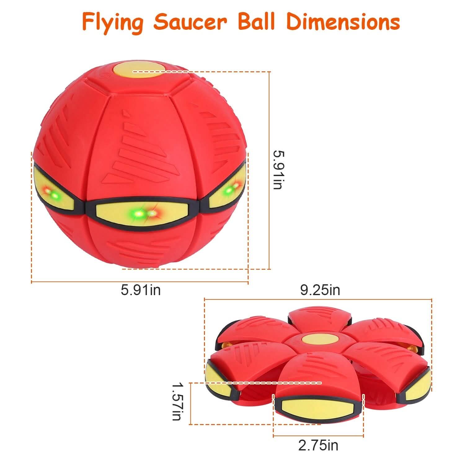 4-Pack: Flying Saucer Ball with LED Lights DailySale