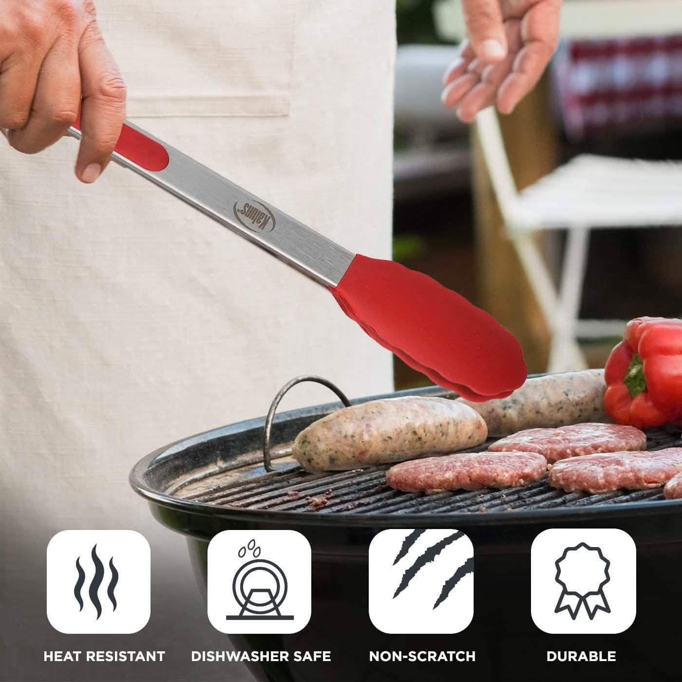 4-Pack: Kaluns Kitchen Tongs for Cooking with Silicone Spatula DailySale