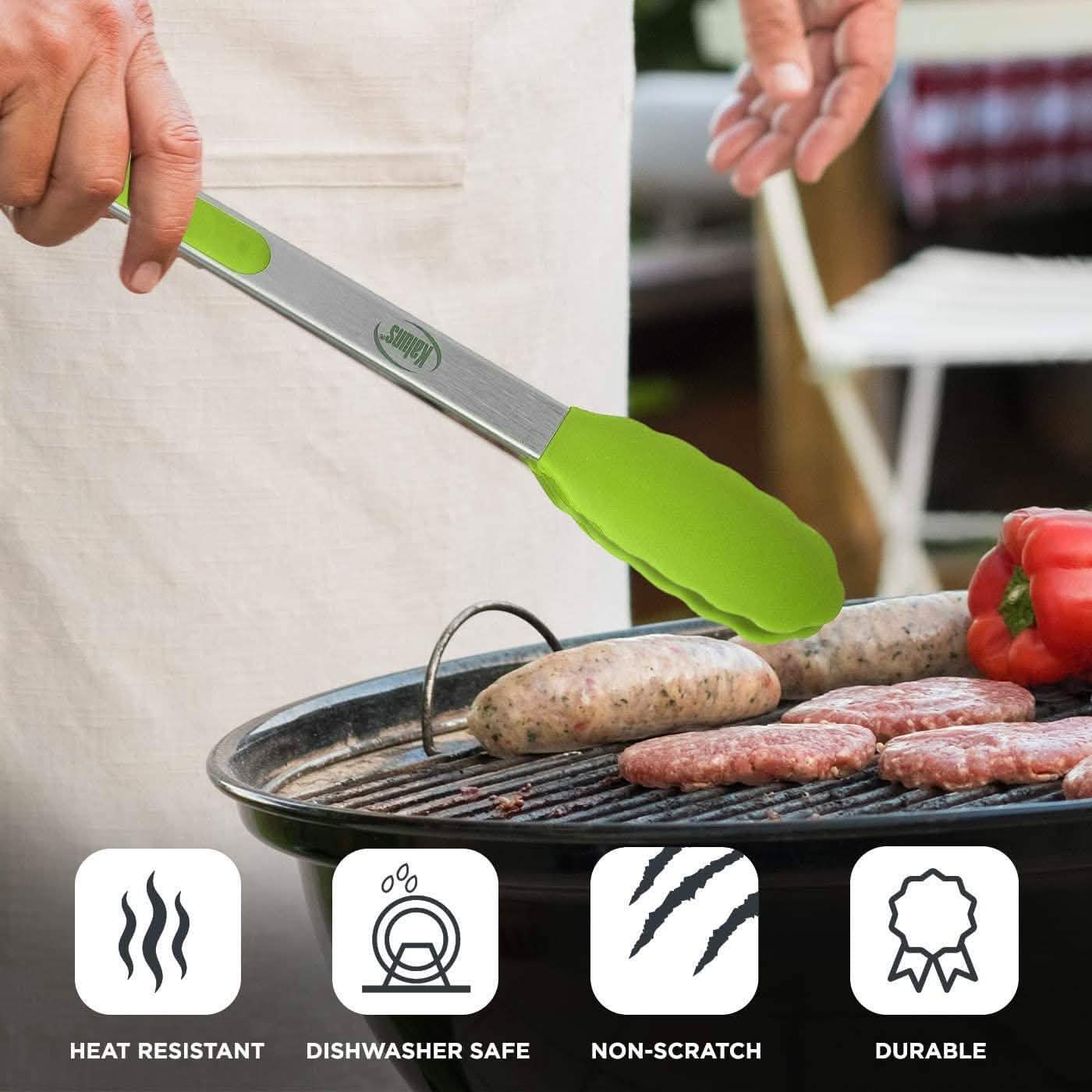 4-Pack: Kaluns Kitchen Tongs for Cooking with Silicone Spatula DailySale