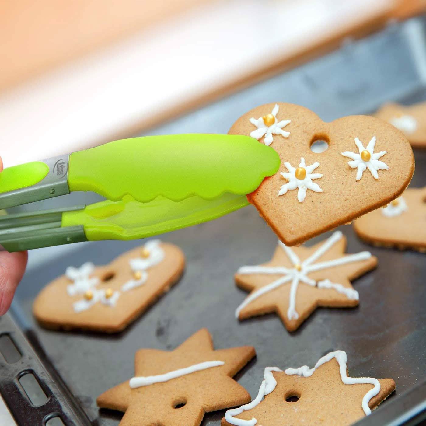 4-Pack: Kaluns Kitchen Tongs for Cooking with Silicone Spatula DailySale