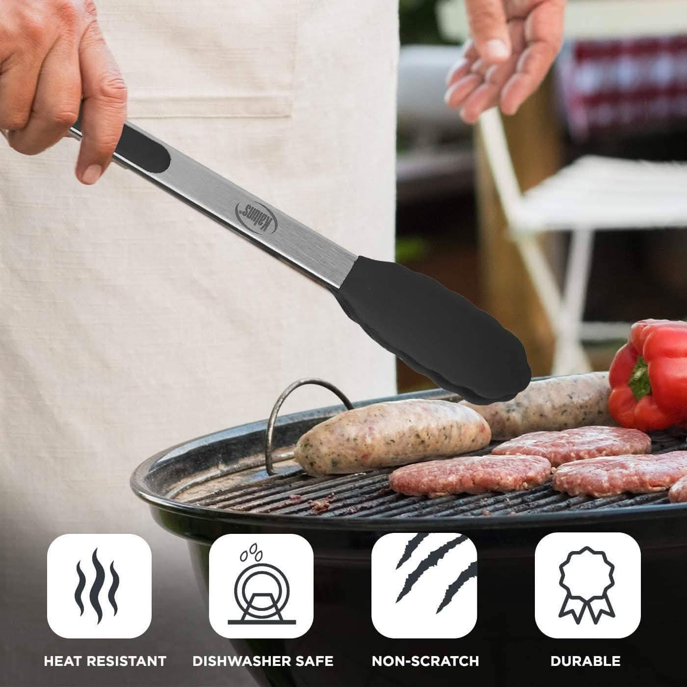 4-Pack: Kaluns Kitchen Tongs for Cooking with Silicone Spatula DailySale