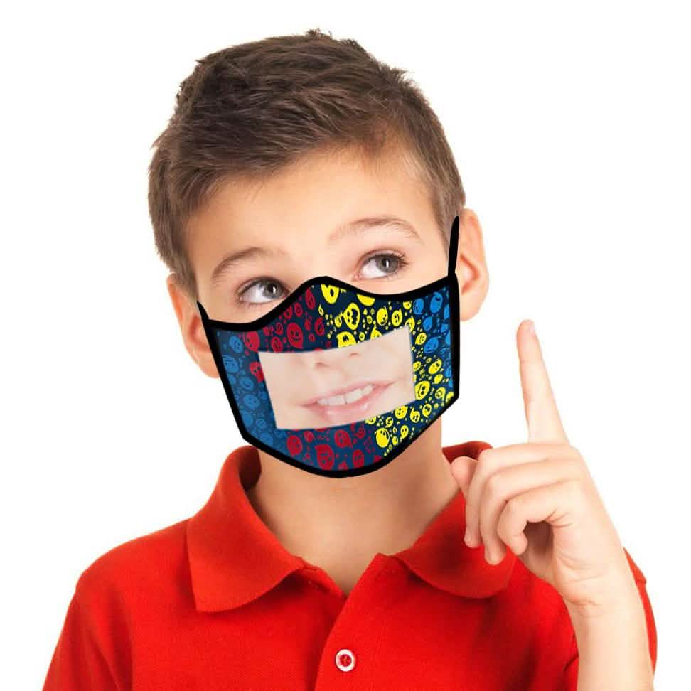 4-Pack: Kids Smile Window Face Mask Washable and Reusable DailySale