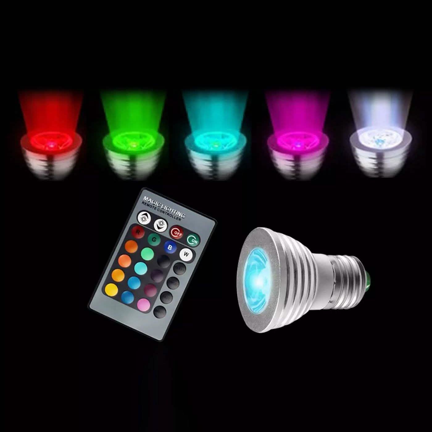 4-Pack: Magic Light LED Light Bulb (E27 3W) with Remote - 16 Colors DailySale