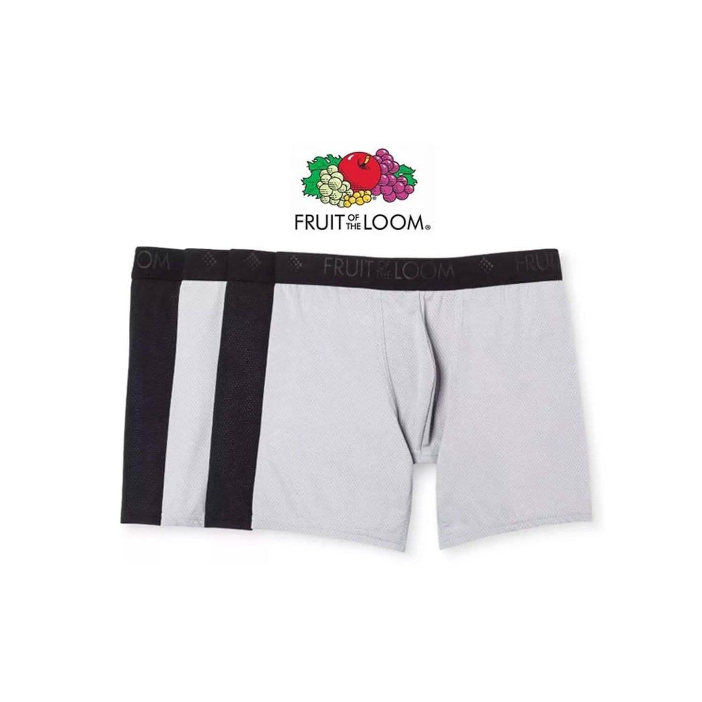 4-Pack: Men's Fruit of the Loom Breathable Micro-Mesh Boxer Briefs DailySale
