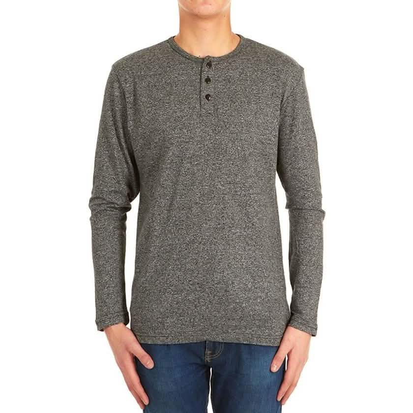4-Pack: Men's Long-Sleeve Marled Henley Shirts - Size: Medium DailySale