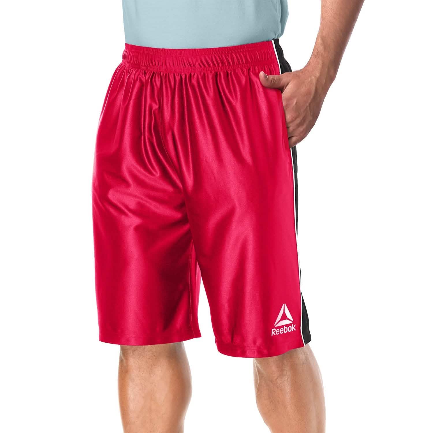 4-Pack: Reebok Men's Two Toned Athletic Performance Dazzle Shorts With Pockets DailySale