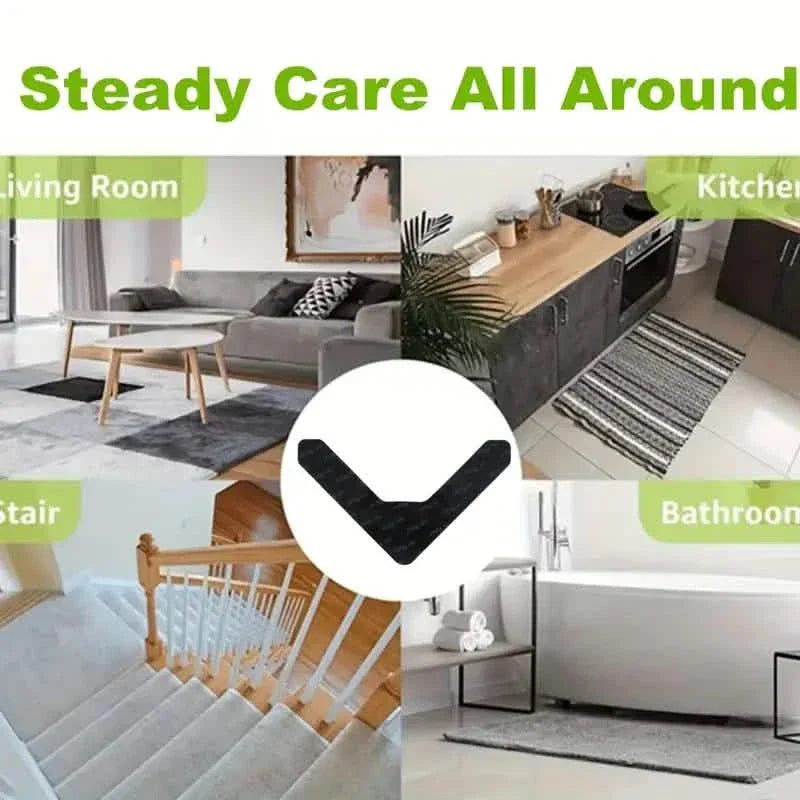 4-Pack: Reusable Non-Slip Carpet Rug Stickers DailySale