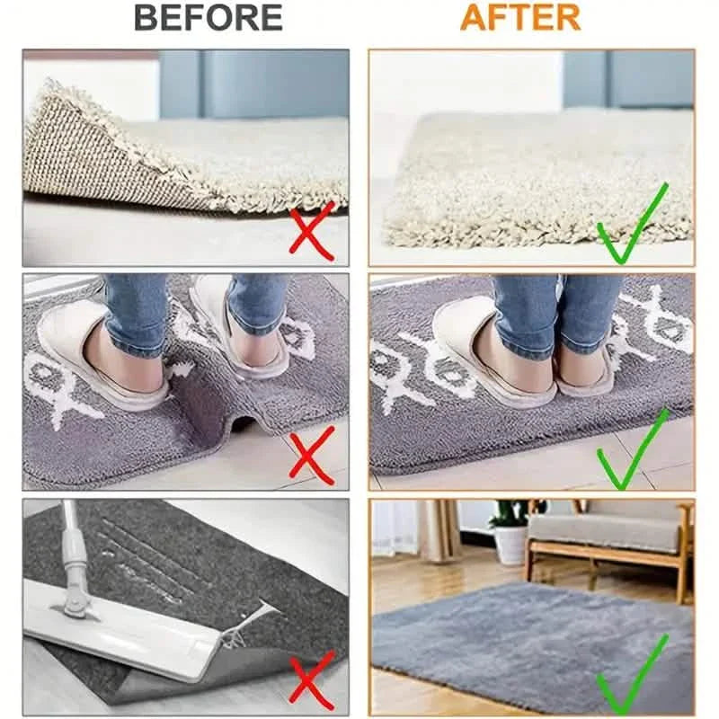 4-Pack: Reusable Non-Slip Carpet Rug Stickers DailySale