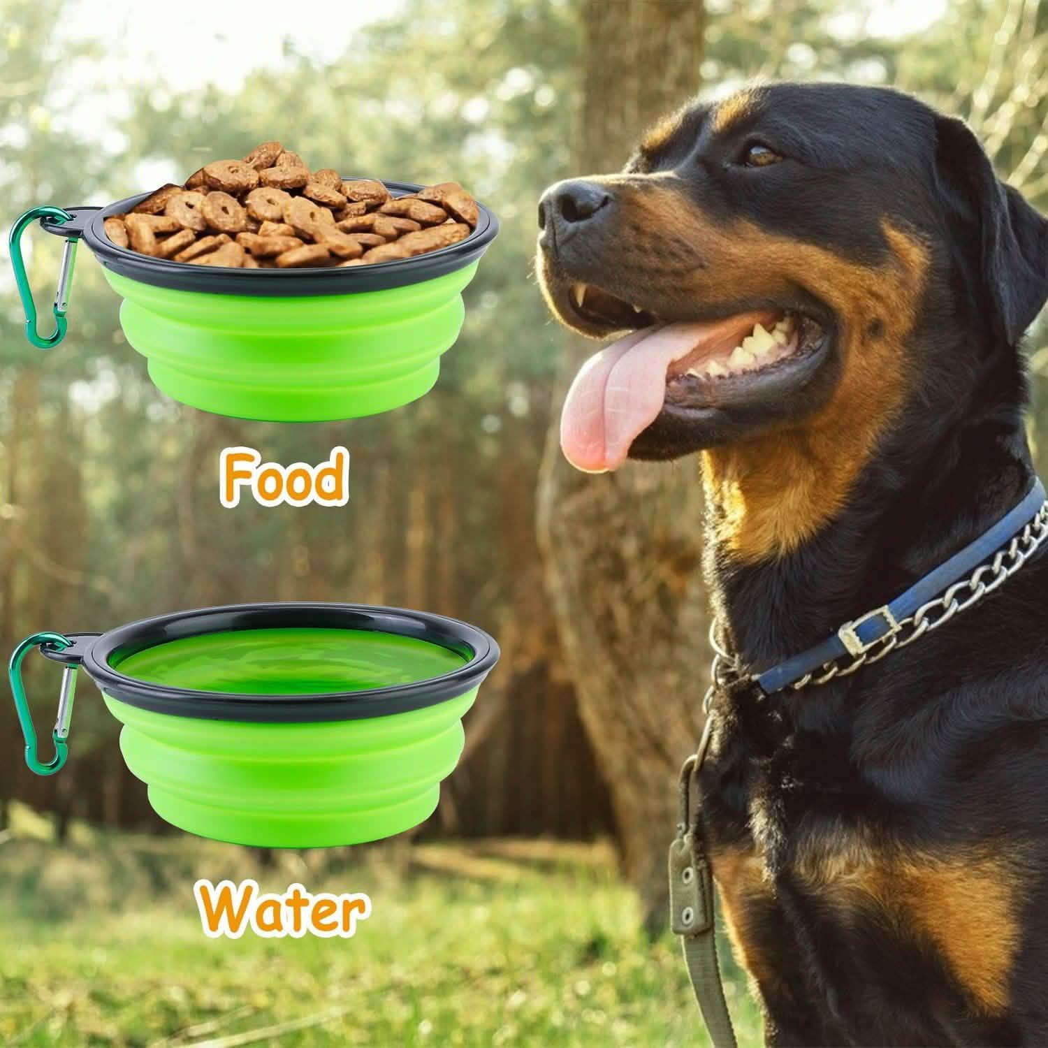 4-Pack: Silicone Collapsible Dog or Cat Food Water Bowl DailySale