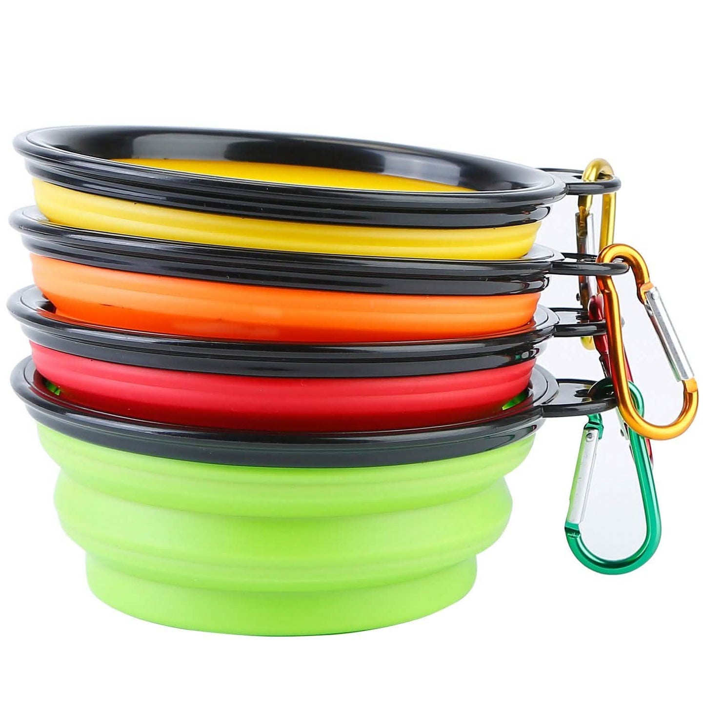 4-Pack: Silicone Collapsible Dog or Cat Food Water Bowl DailySale
