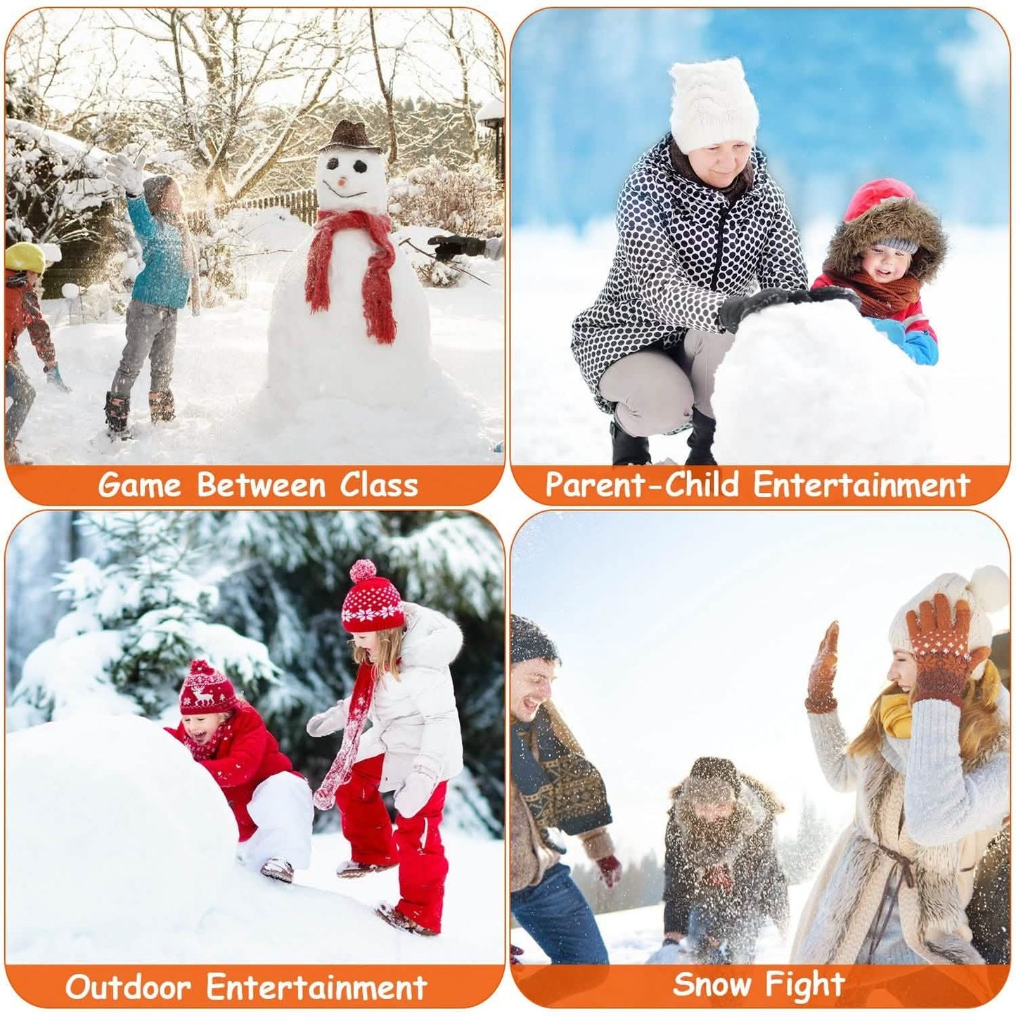 4-Pack: Snowball Makers Set Clip Snow Molds DailySale