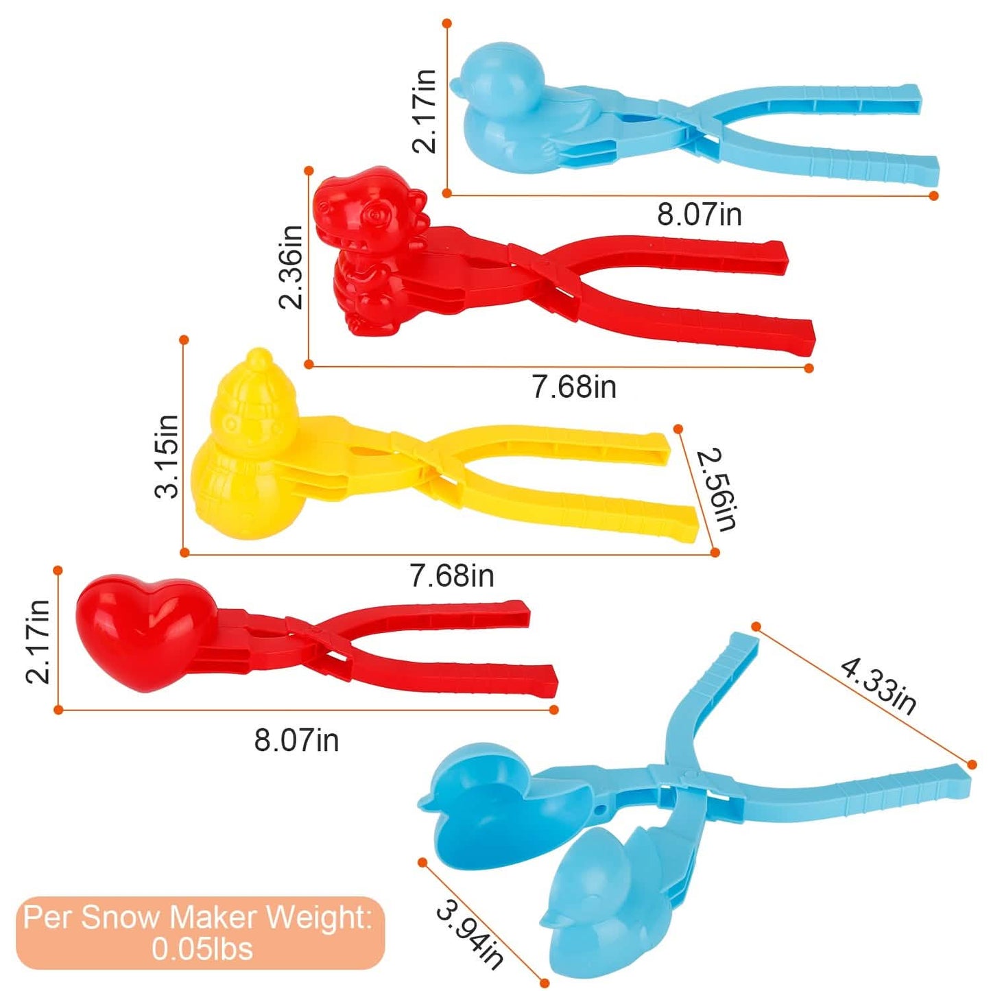 4-Pack: Snowball Makers Set Clip Snow Molds DailySale