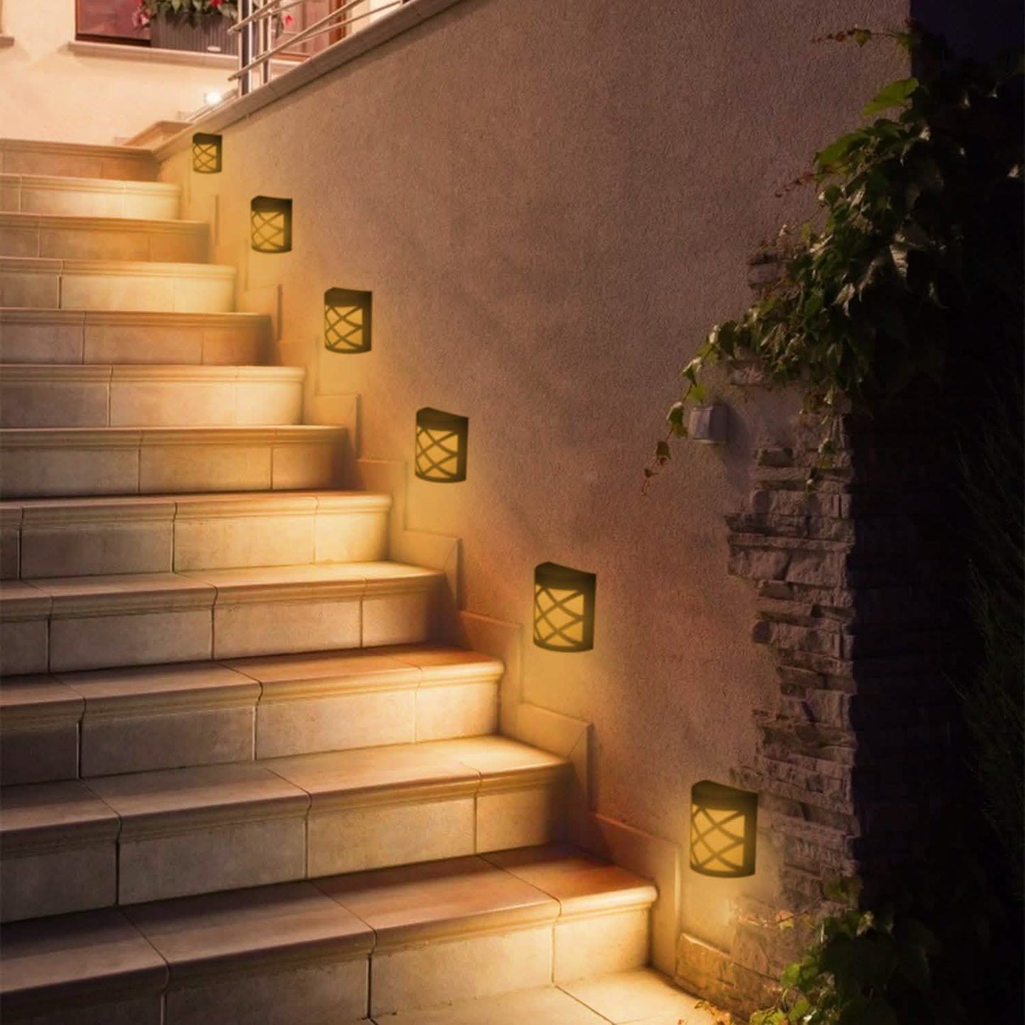 4-Pack: Solar Power LED Fence Light DailySale