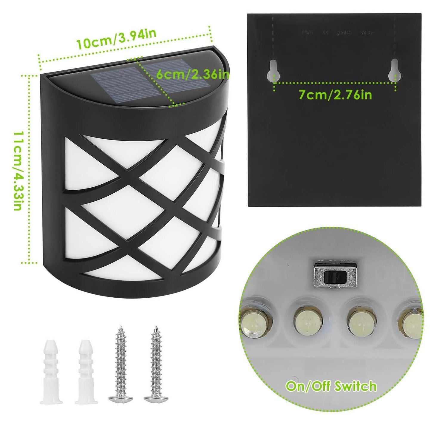 4-Pack: Solar Power LED Fence Light DailySale