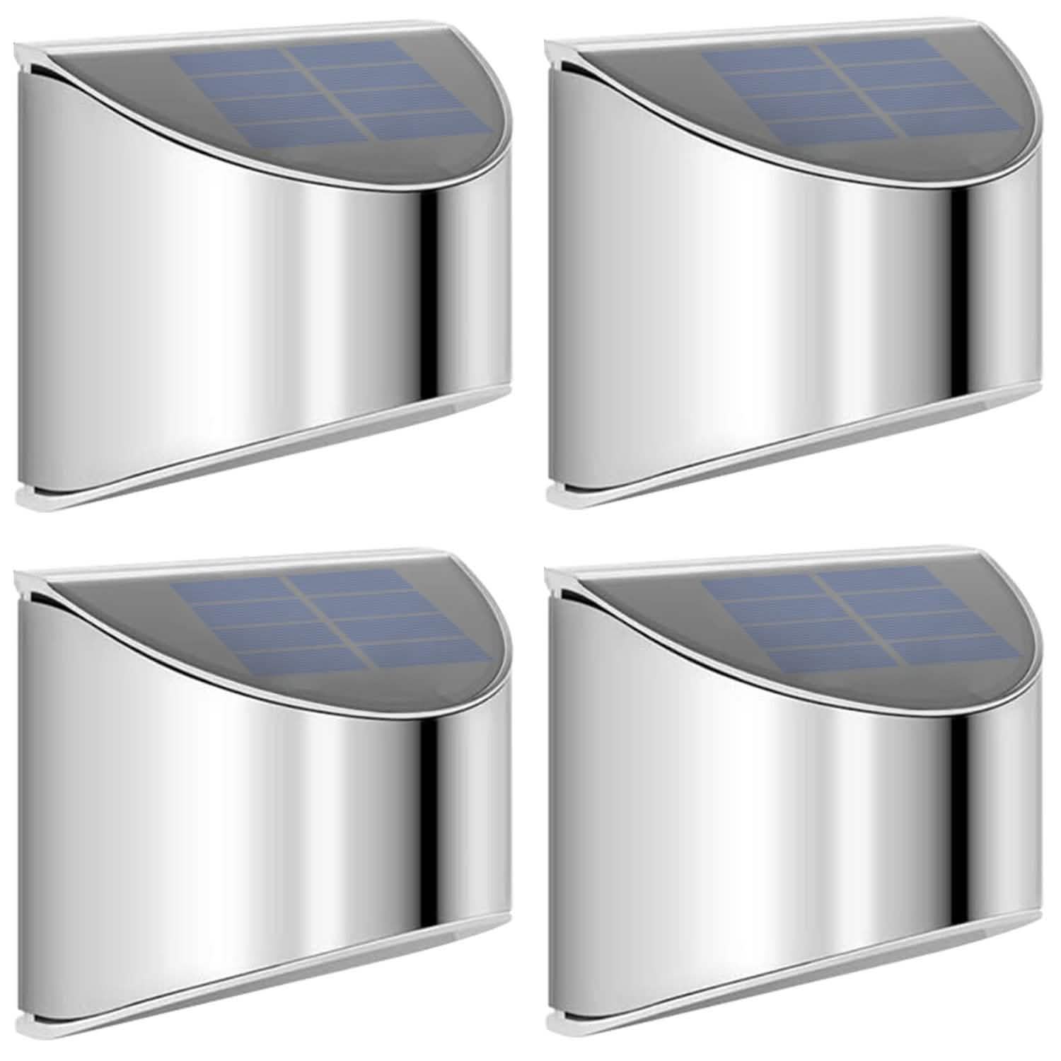 4-Pack: Solar Powered Deck Lights DailySale