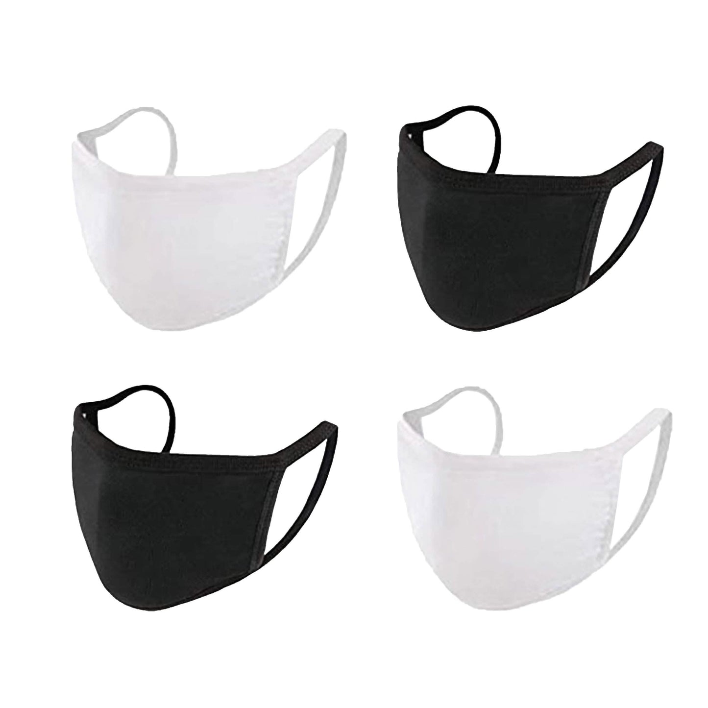 4-Pack: Washable & Reusable 2-Ply Cotton Fabric Reversible Face Mask DailySale