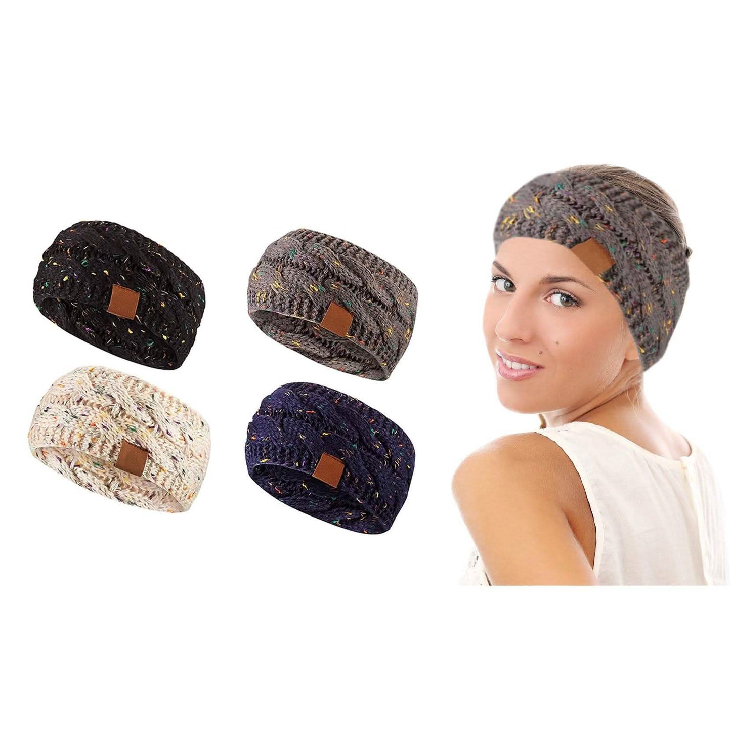 4-Pack: Women Confetti Winter Headband Wrap And Ear Warmer DailySale