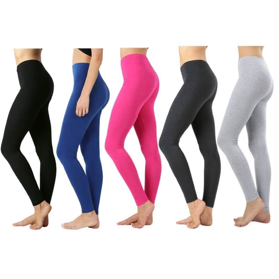 4-Pack: Women's Premium Cotton Full Length Leggings DailySale