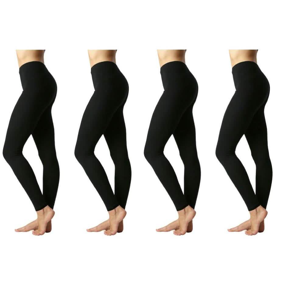 4-Pack: Women's Premium Cotton Full Length Leggings DailySale