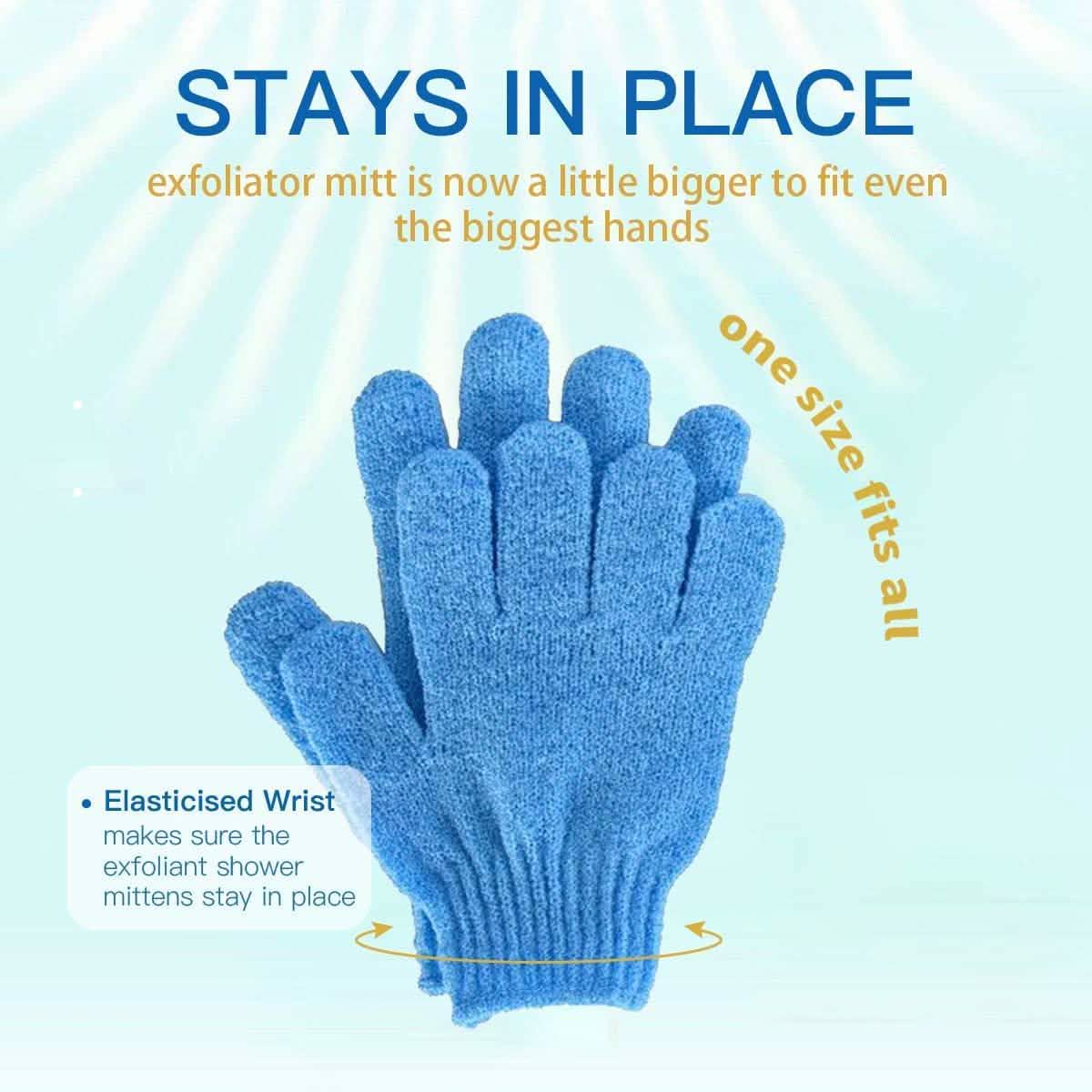4-Pairs: Exfoliating Gloves - Premium Scrub Wash Mitt for Bath or Shower DailySale