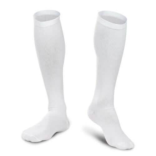 4-Pairs: White L/XL Compression Socks Running Sports Graduated Travel DailySale