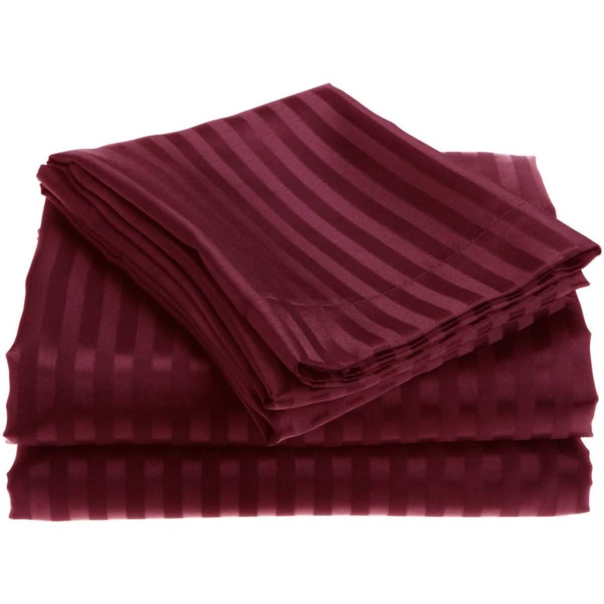 4-Piece: 1800 Series Brushed Microfiber Dobby Striped Sheet Set DailySale