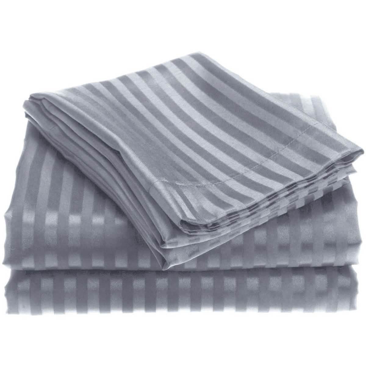 4-Piece: 1800 Series Brushed Microfiber Dobby Striped Sheet Set DailySale