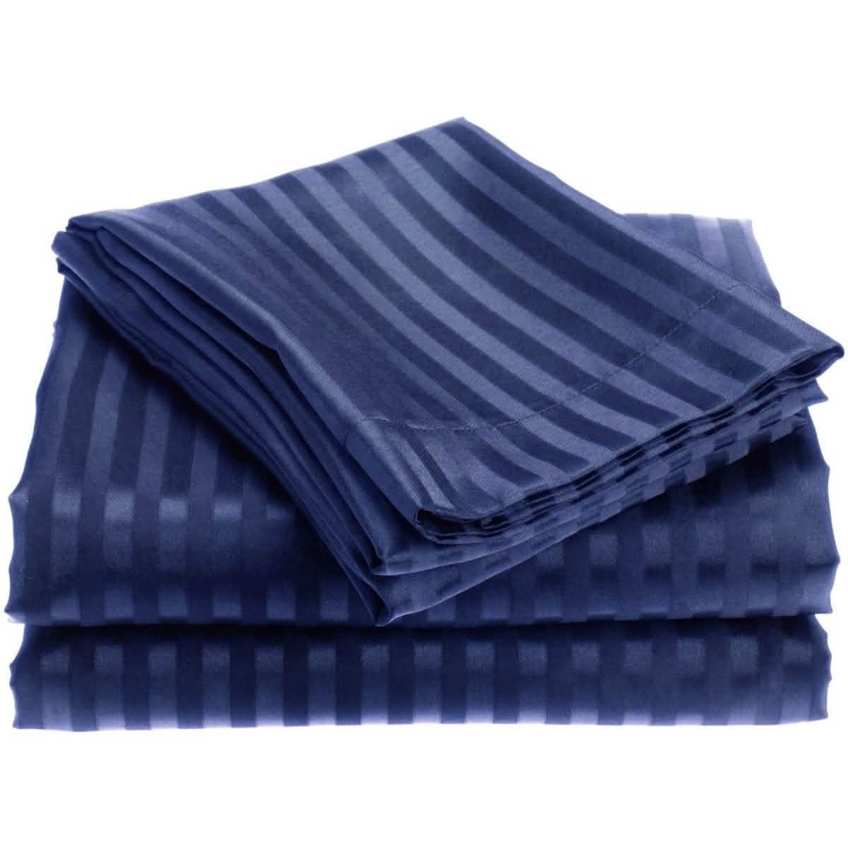 4-Piece: 1800 Series Brushed Microfiber Dobby Striped Sheet Set DailySale