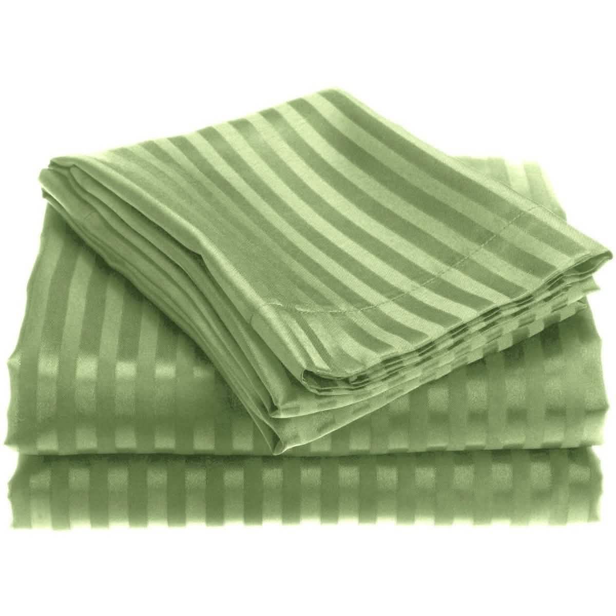 4-Piece: 1800 Series Brushed Microfiber Dobby Striped Sheet Set DailySale