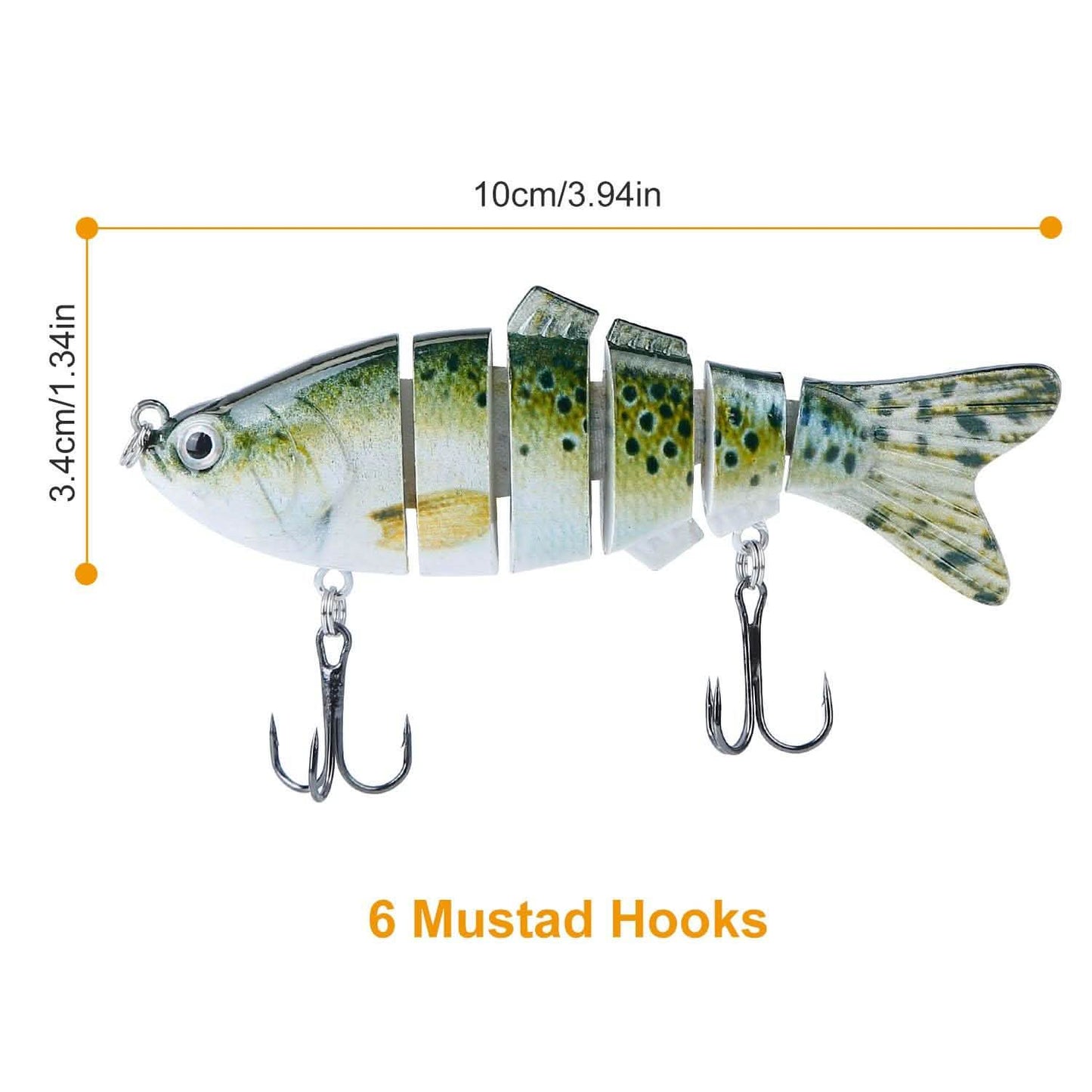 4-Piece: 6 Segment Multi Jointed Lifelike Fish Lures DailySale