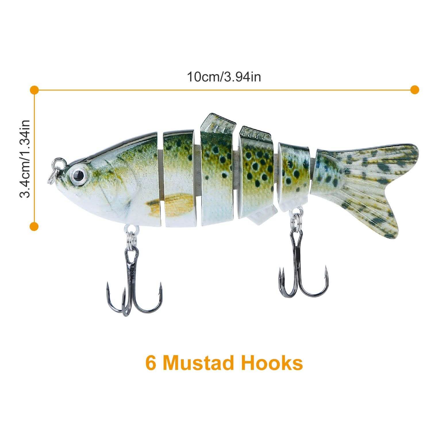 4-Piece: 6 Segment Multi Jointed Lifelike Fish Lures DailySale