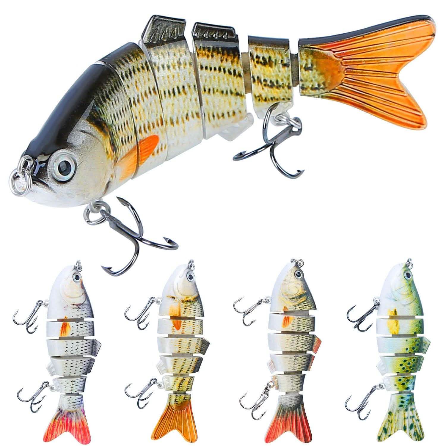 4-Piece: 6 Segment Multi Jointed Lifelike Fish Lures DailySale