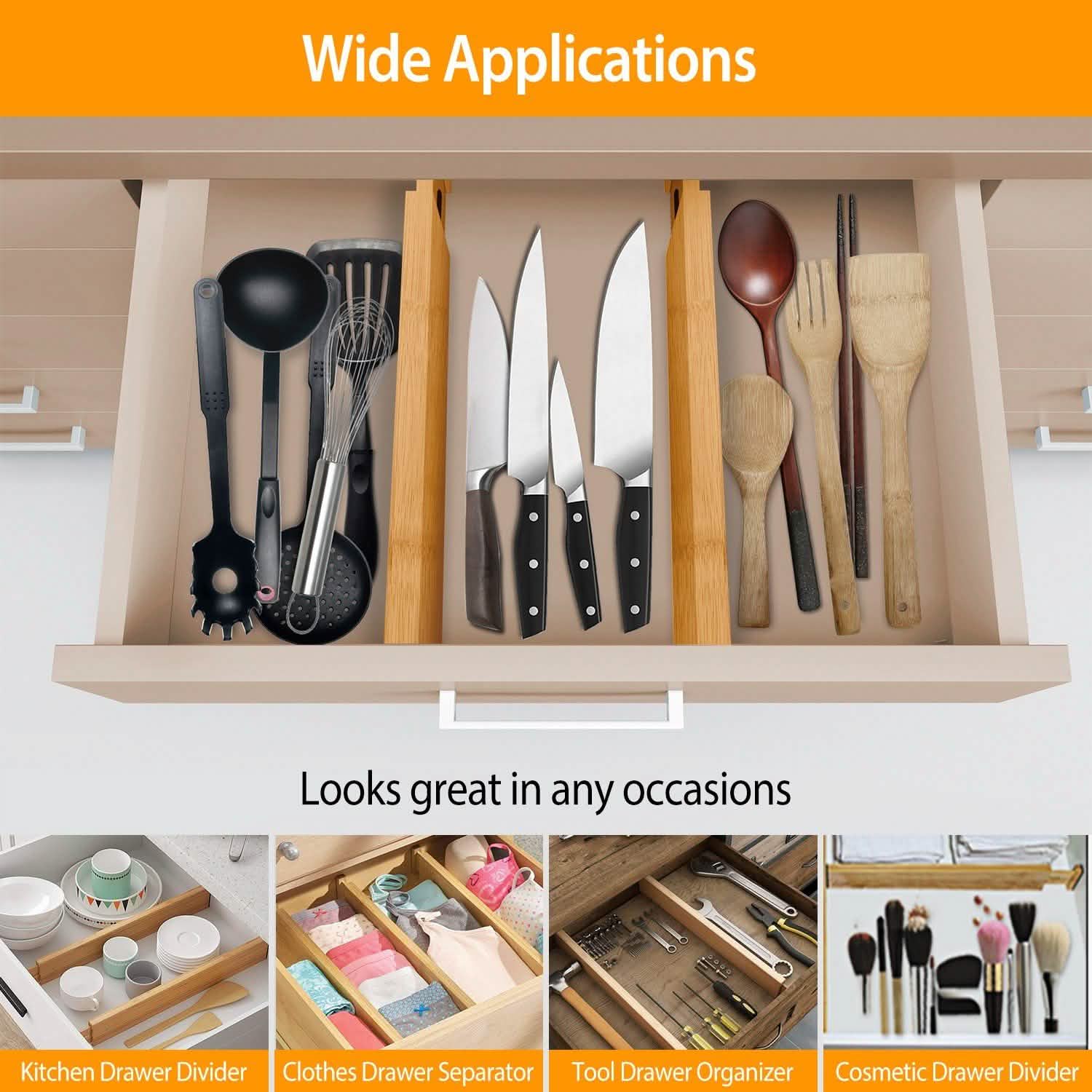 4-Piece: Adjustable Drawer Divider DailySale