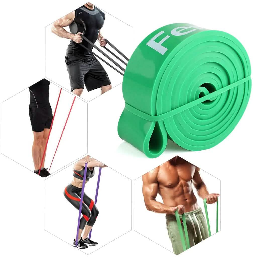 4-Piece: Exercise Bands Latex Resistance elastic Band -Pull Up Assist Bands Fitness DailySale