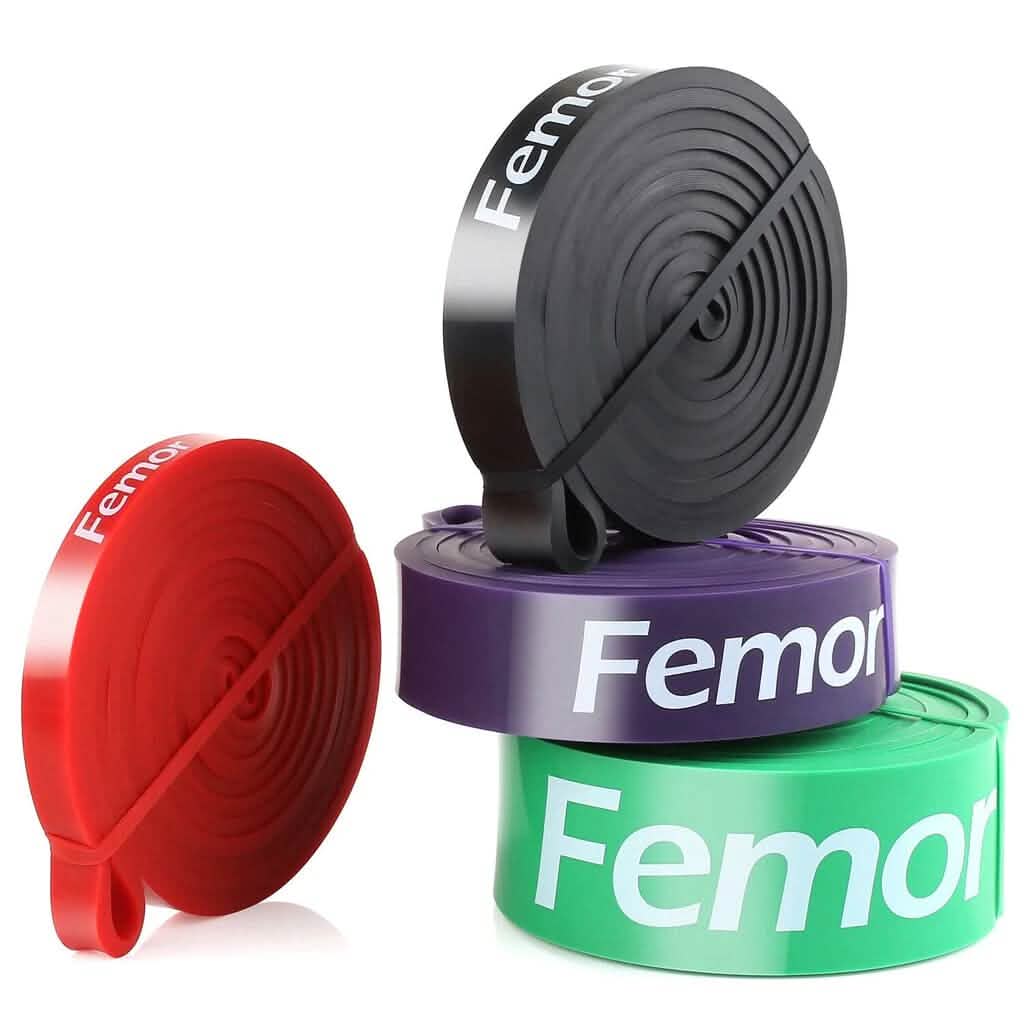 4-Piece: Exercise Bands Latex Resistance elastic Band -Pull Up Assist Bands Fitness DailySale