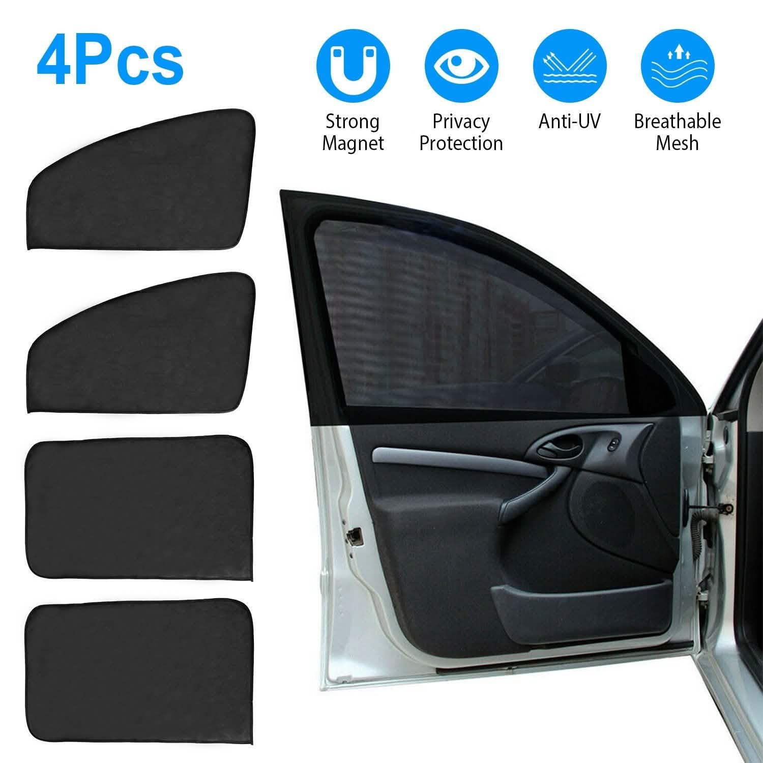 4-Piece: Front Rear Car Window Magnet Covers DailySale