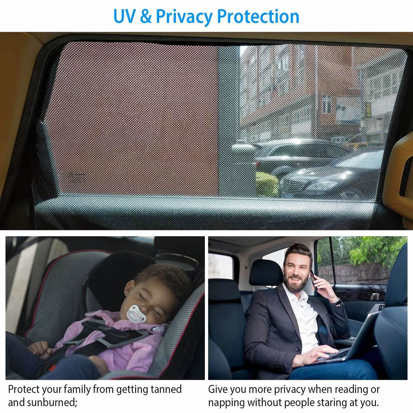 4-Piece: Front Rear Car Window Magnet Covers DailySale