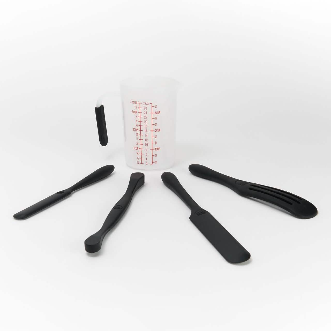 4-Piece: Mad Hungry Silicone Spurtle Baking Prep Set with Measuring Cup DailySale