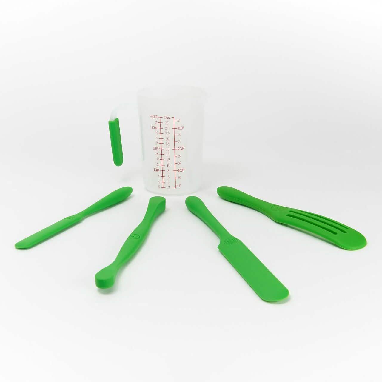 4-Piece: Mad Hungry Silicone Spurtle Baking Prep Set with Measuring Cup DailySale