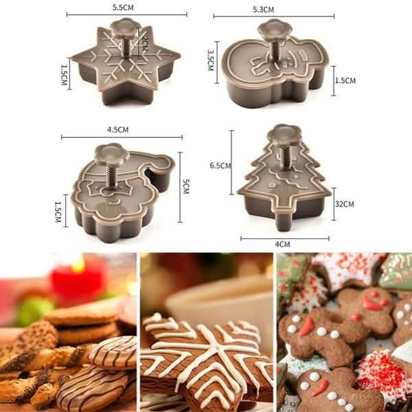 4-Piece: Plastic Cookie Baking Moulds DailySale