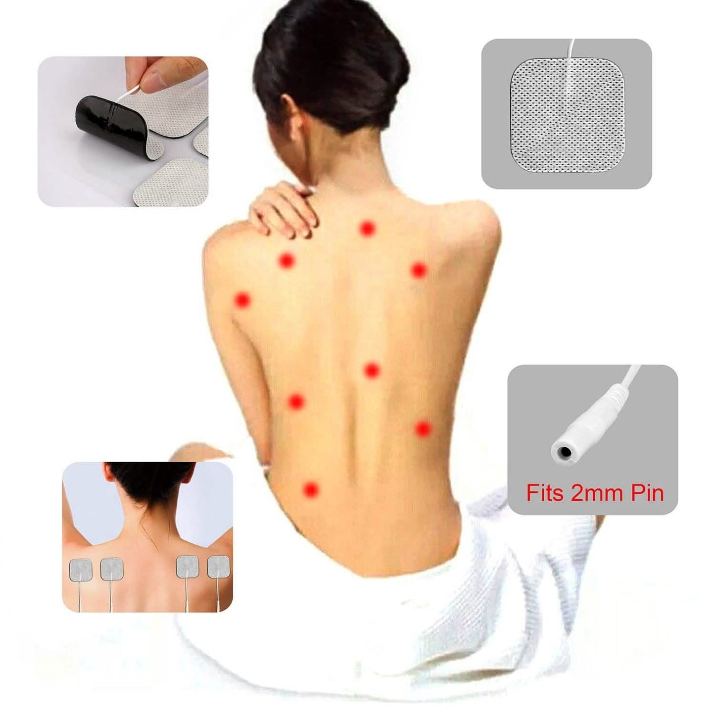 4-Piece: Reusable Self-Adhesive Replacement Electrode Pads DailySale